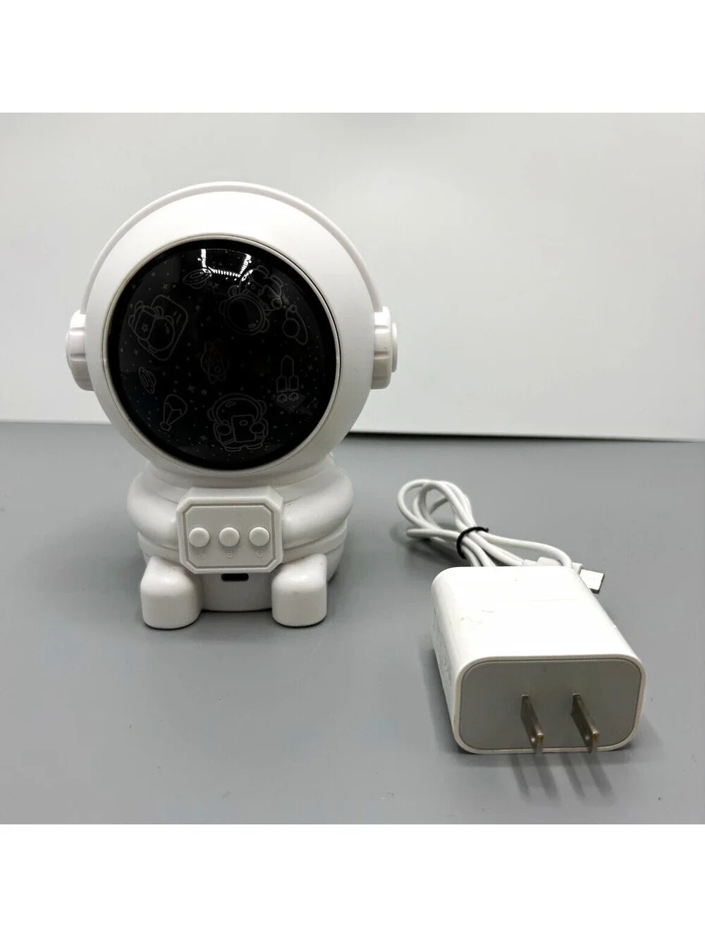 Astronaut Space LED Star Projector Night Light, USB Powered, White Kids Bedroom